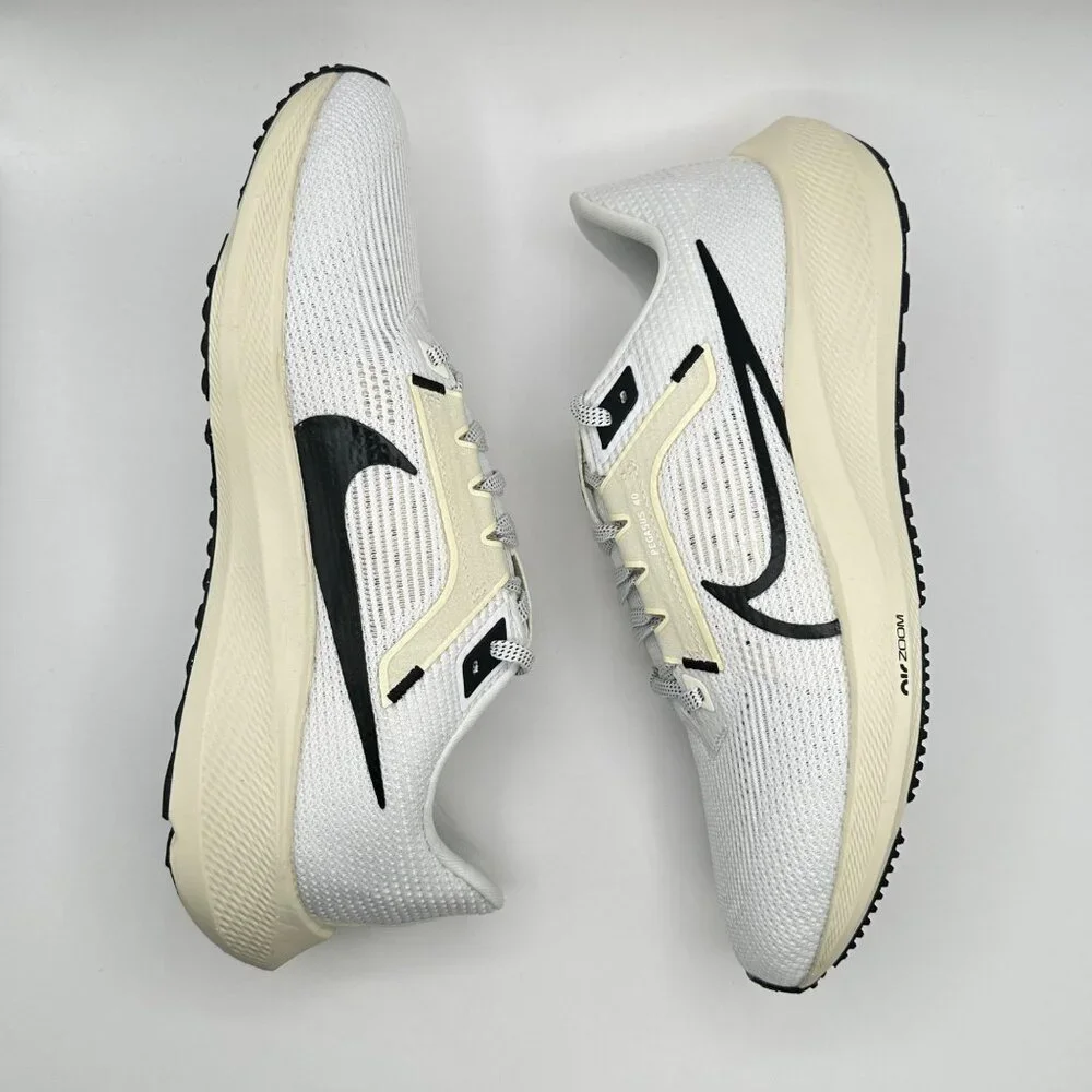 Women's Nike Air Zoom Pegasus 40 White Coconut Milk Sail Black Running Size 11 - Picture 7 of 12